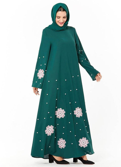 Muslim Women's Embroidery beads Abaya